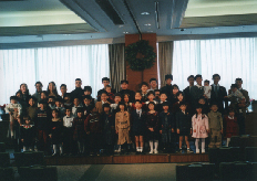 Church children at Christmas meeting.