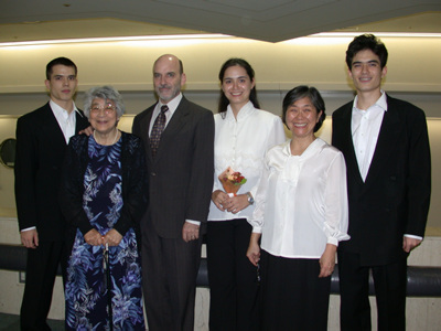 With Mrs. Kou, after singing in Mozart's Requiem.